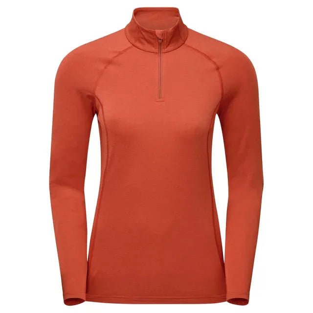 Montane Women&#39;s Dart XT Zip Neck - Saffron Red - Hill and Dale Outdoors