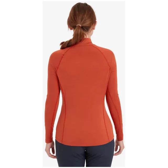 Montane Women&#39;s Dart XT Zip Neck - Saffron Red - Hill and Dale Outdoors
