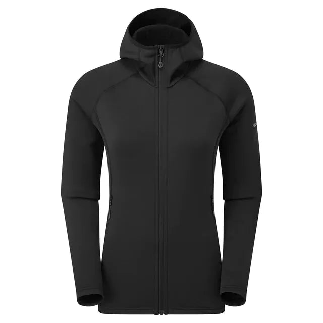 Montane Women's Fury Hooded Fleece Jacket - Black - Hill and Dale Outdoors