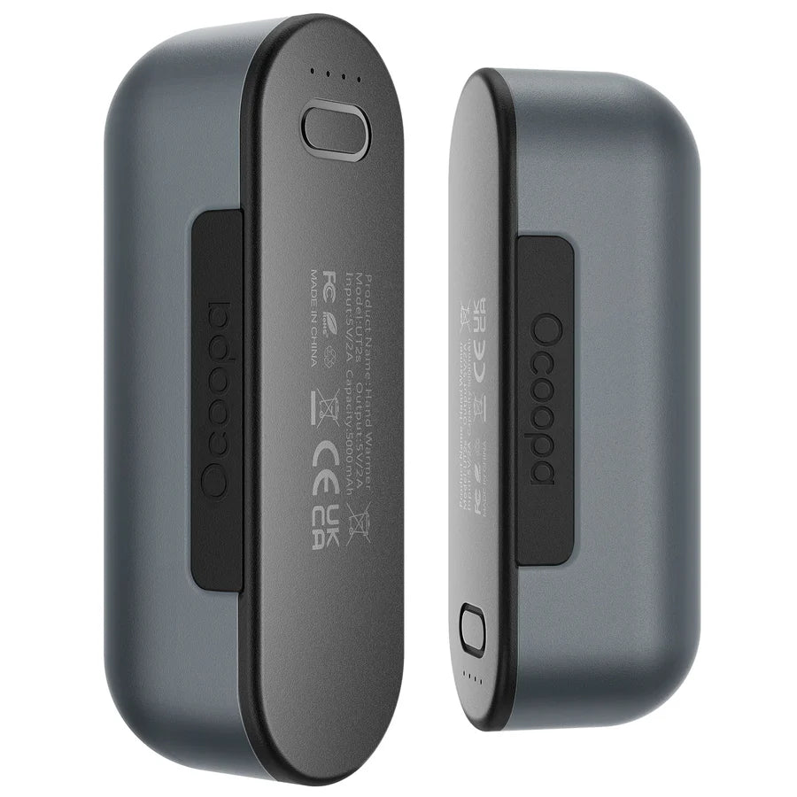 Ocoopa UT2s Rechargeable Hand Warmer - Grey - Hill and Dale Outdoors
