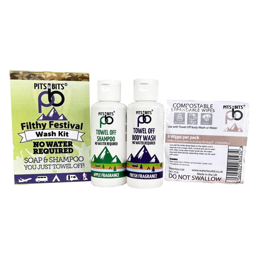Pits &amp; Bits Filthy Festival Wash Kit - 3 Products in 1 Box - Hill and Dale Outdoors