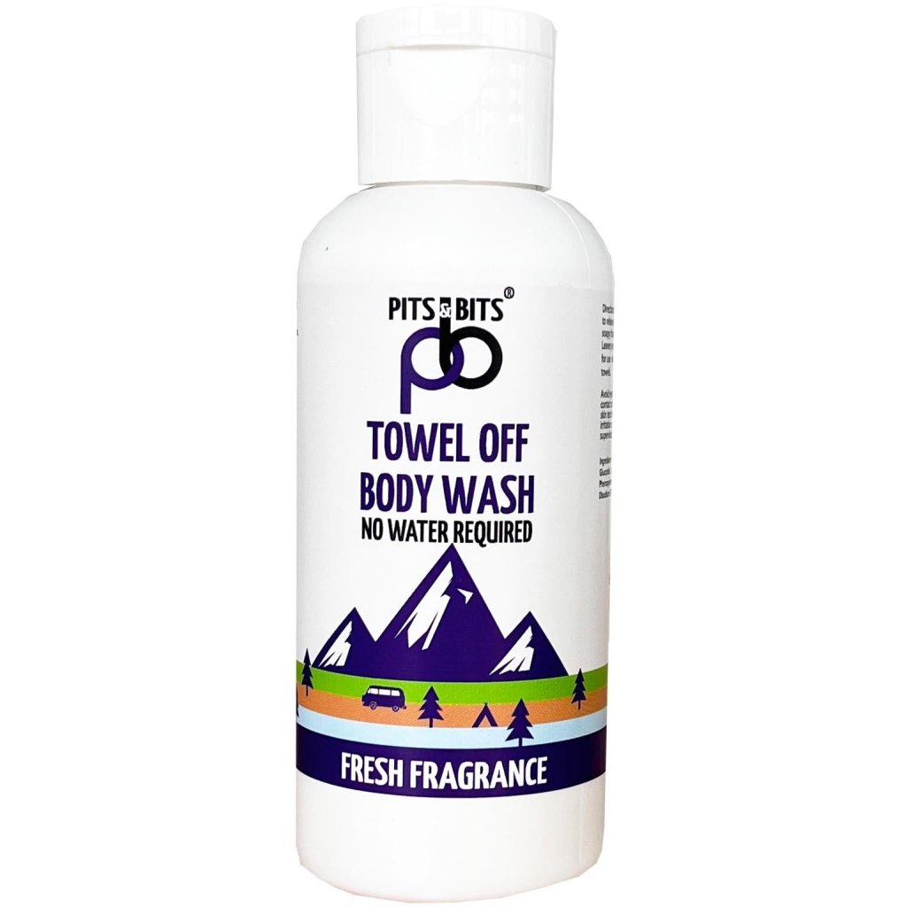 Pits &amp; Bits Towel Off Body Wash - Fresh Fragrance 500ml - Hill and Dale Outdoors