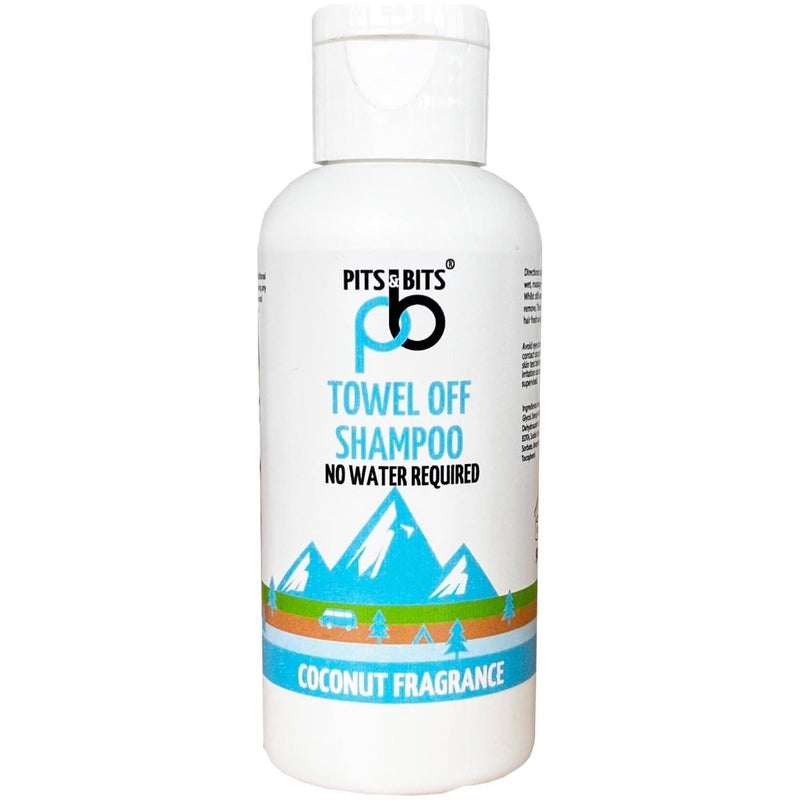 Pits & Bits Towel Off Shampoo - Coconut 100ml Travel Size - Hill and Dale Outdoors