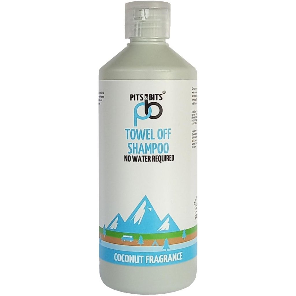 Pits &amp; Bits Towel Off Shampoo - Coconut Fragrance 500ml - Hill and Dale Outdoors