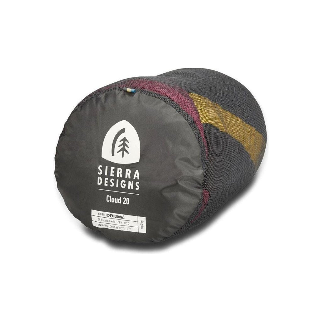 Sierra Designs Cloud 800F 20° Degree Down Sleeping Bag - Red - Hill and Dale Outdoors
