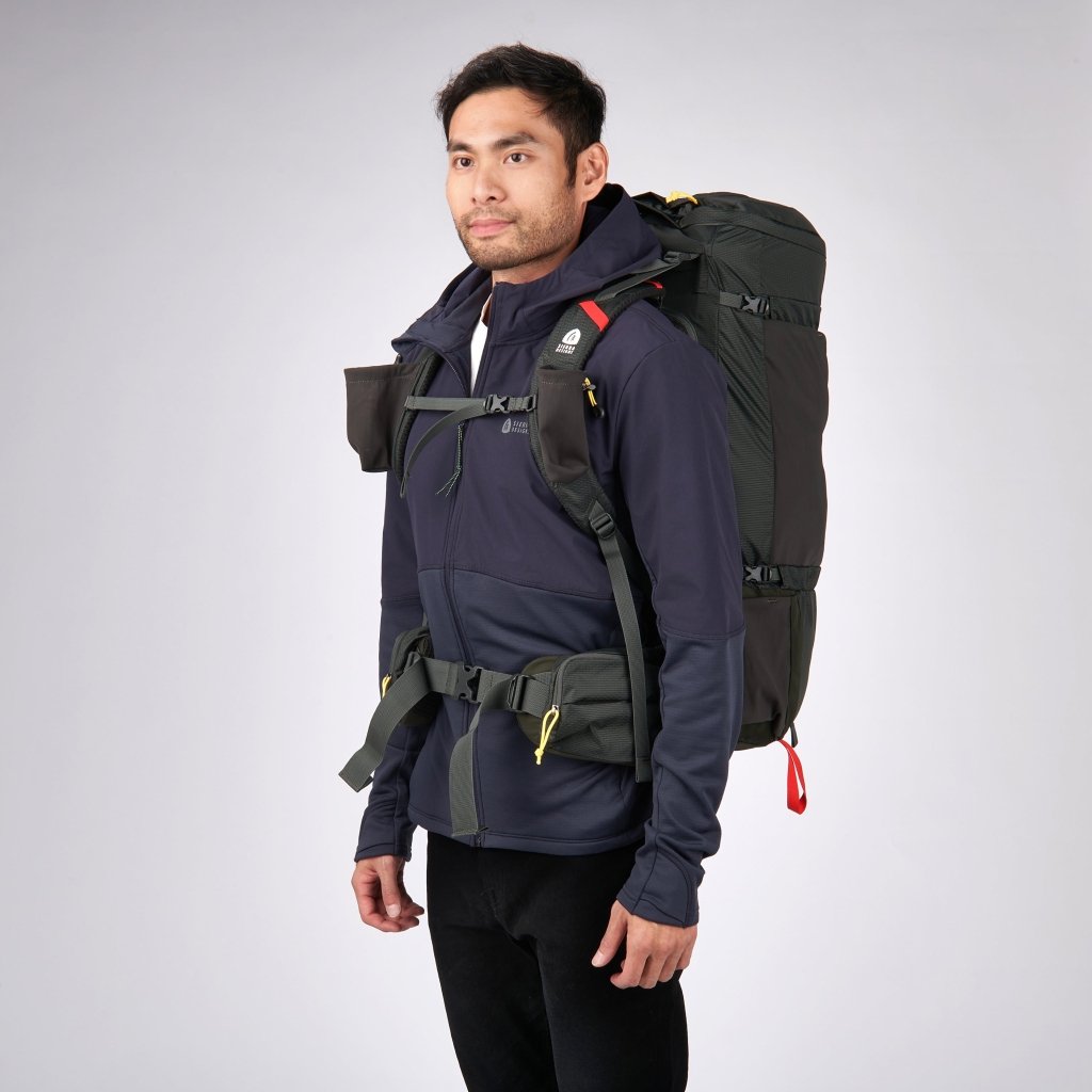 Sierra Designs Flex Capacitor 40L - 60L Blackpack With Waist Belt - Majolica - Hill and Dale Outdoors