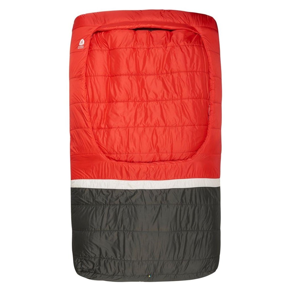 Sierra Designs Frontcountry Bed 20F 0° Degree Synthetic Duo Sleeping Bag - Red/Grey - Hill and Dale Outdoors
