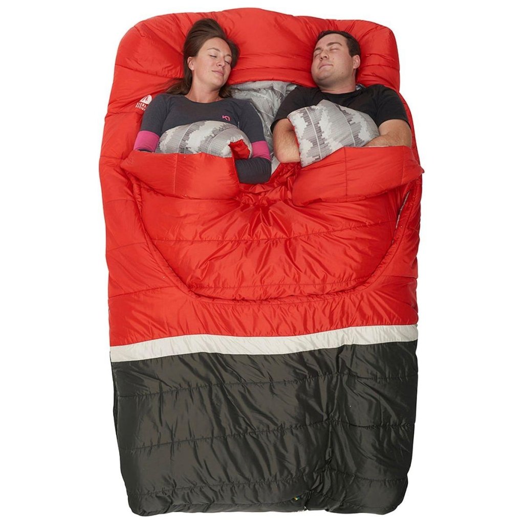 Sierra Designs Frontcountry Bed 20F 0° Degree Synthetic Duo Sleeping Bag - Red/Grey - Hill and Dale Outdoors
