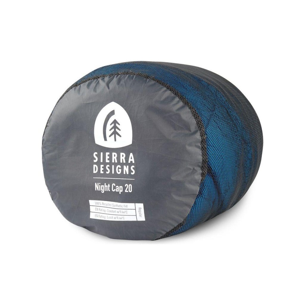 Sierra Designs Night Cap 20° Degree Synthetic Sleeping Bag - Moroccan Blue - Hill and Dale Outdoors