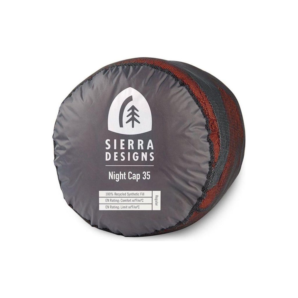 Sierra Designs Night Cap 35° Degree Synthetic Sleeping Bag - Picante - Hill and Dale Outdoors