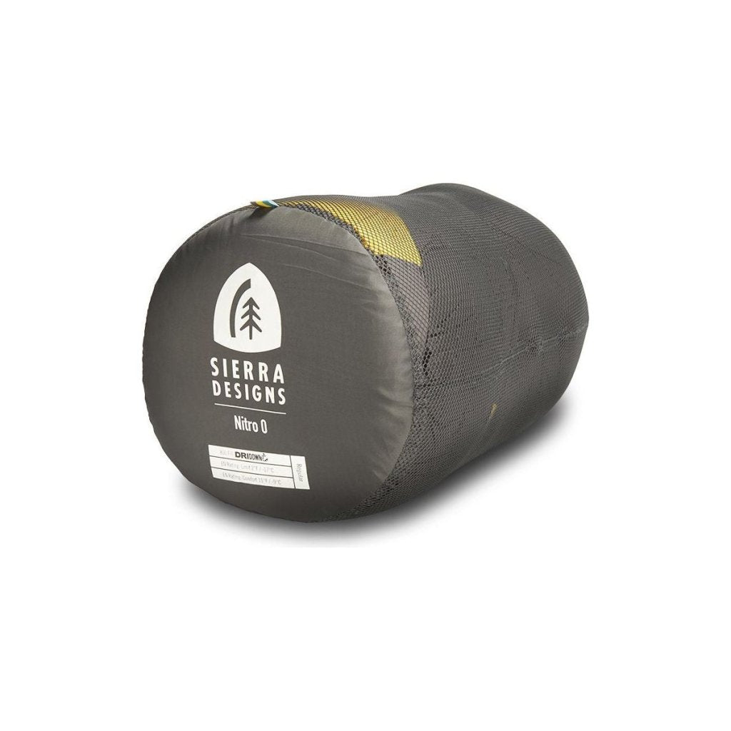 Sierra Designs Nitro 800F 0° Degree Down Sleeping Bag - Grey - Hill and Dale Outdoors