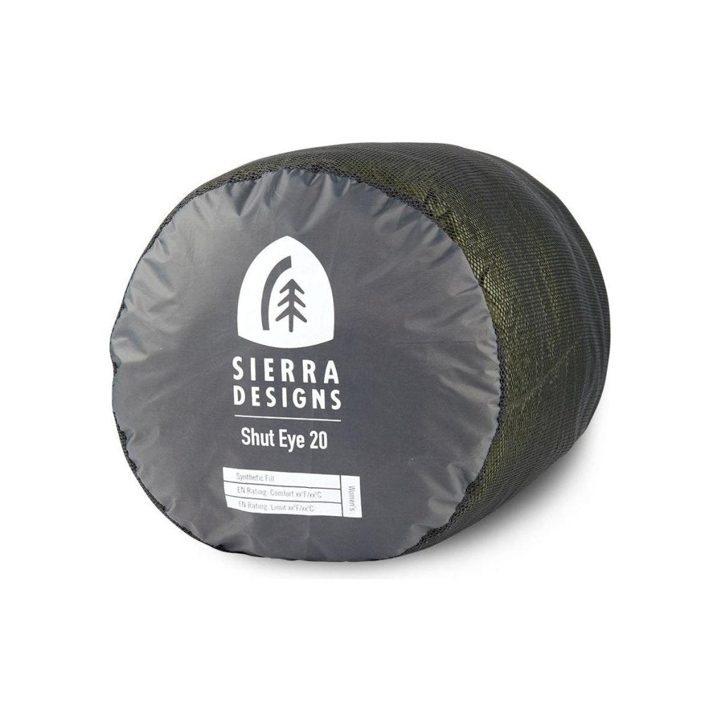 Sierra Designs Shut Eye 20° Degree Synthetic Sleeping Bag - Green - Hill and Dale Outdoors