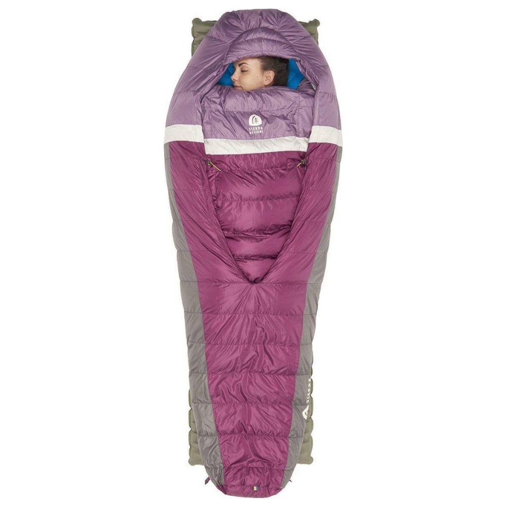 Sierra Designs Women&#39;s Backcountry Bed 650F 20° Degree Down Sleeping Bag - Purple - Hill and Dale Outdoors