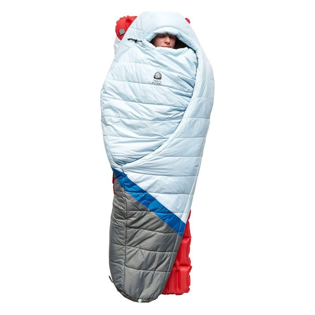 Sierra Designs Women&#39;s Night Cap 20° Degree Synthetic Sleeping Bag - Ice Blue - Hill and Dale Outdoors