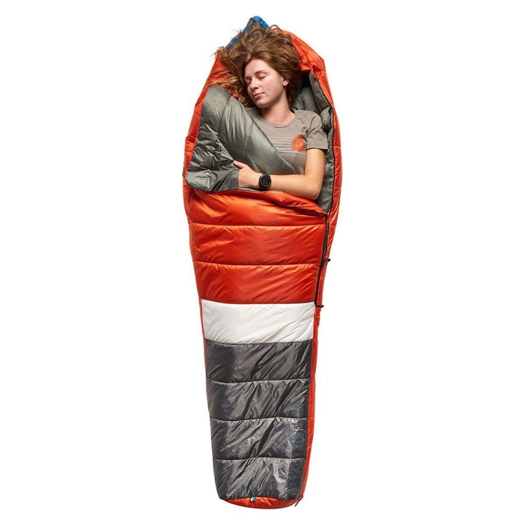 Sierra Designs Women&#39;s Shut Eye 20° Degree Synthetic Sleeping Bag - Red Grey - Hill and Dale Outdoors
