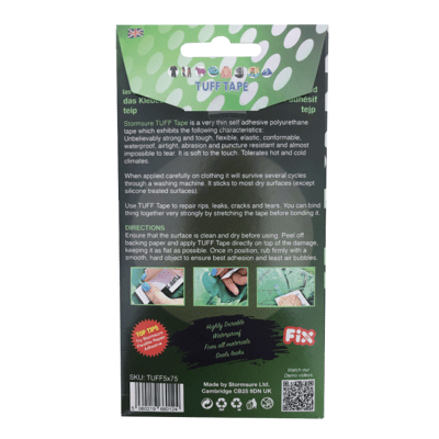Stormsure &#39;TUFF Tape&#39; Self Adhesive Waterproof Repair Patches - 5 pack 75mm - Hill and Dale Outdoors