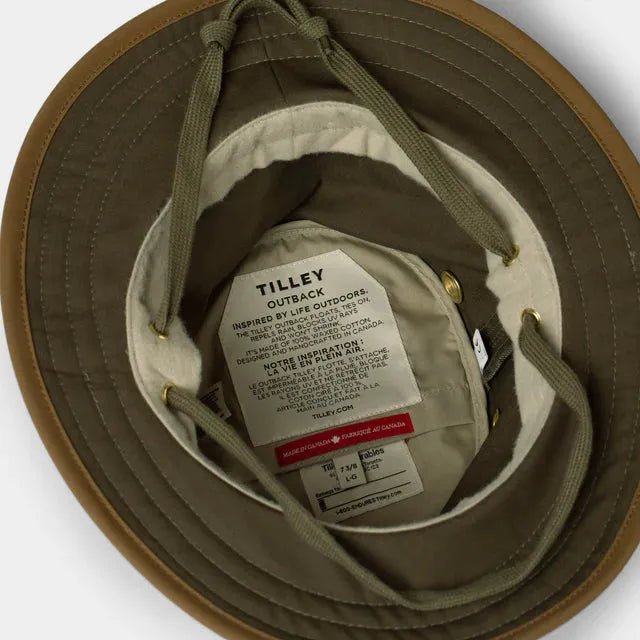 Tilley TWC7 Outback Waxed Adventure Hat - Green - Hill and Dale Outdoors