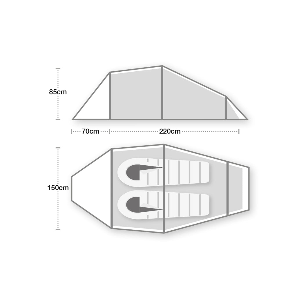 Wild Country Blizzard Elite 2 Tent - Grey - Hill and Dale Outdoors