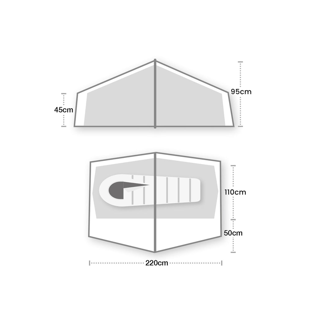 Wild Country Norte Compact 1 Tent - Green - Hill and Dale Outdoors