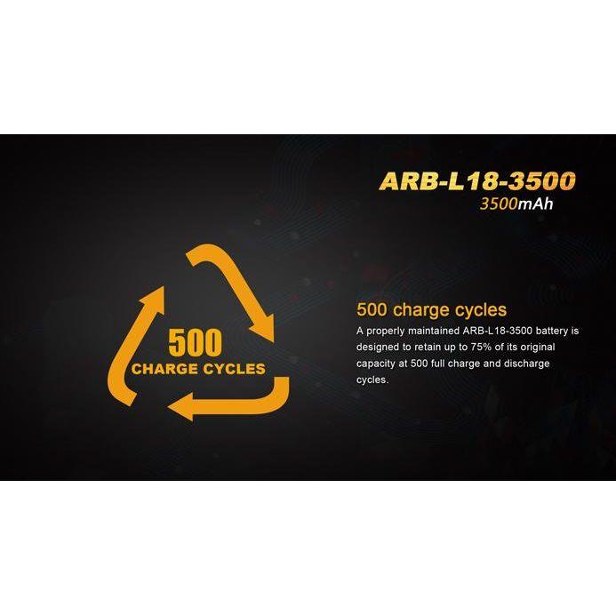 Fenix ARB - L18 - 3500 18650 Battery - Hill and Dale Outdoors