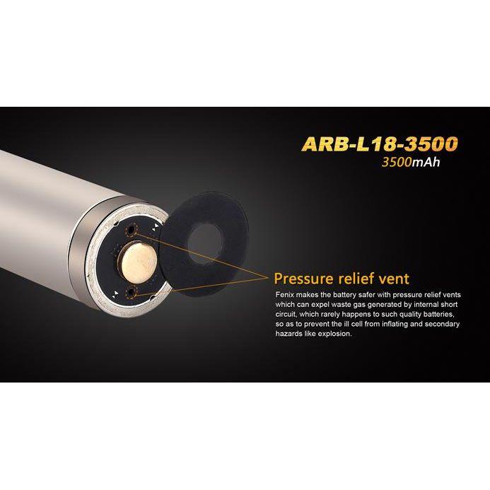 Fenix ARB - L18 - 3500 18650 Battery - Hill and Dale Outdoors