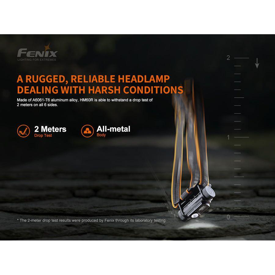 Fenix HM60R 1200 Lumens Rechargeable Headtorch - Hill and Dale Outdoors
