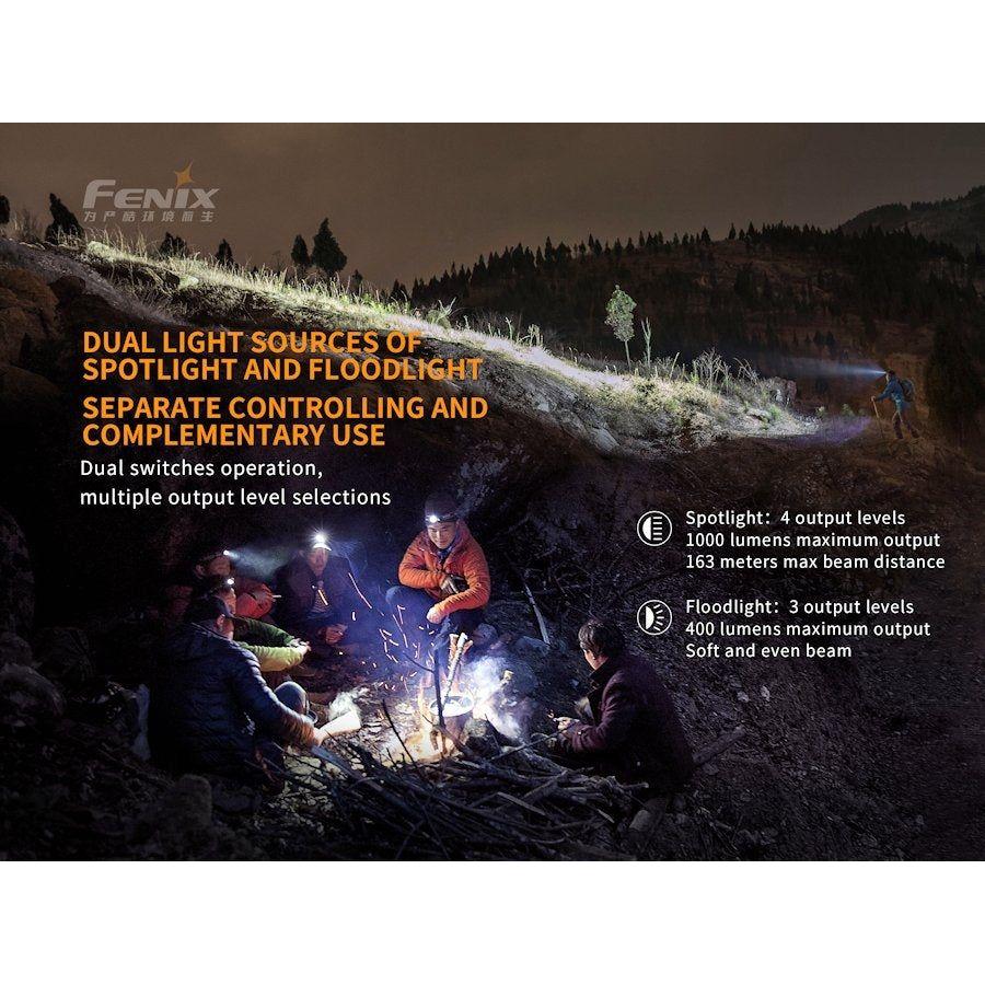 Fenix HM65R 1400 Lumens Rechargeable Headtorch - Hill and Dale Outdoors