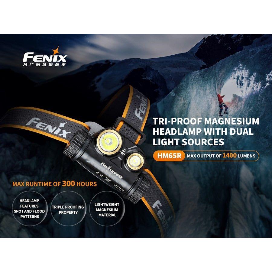 Fenix HM65R 1400 Lumens Rechargeable Headtorch - Hill and Dale Outdoors
