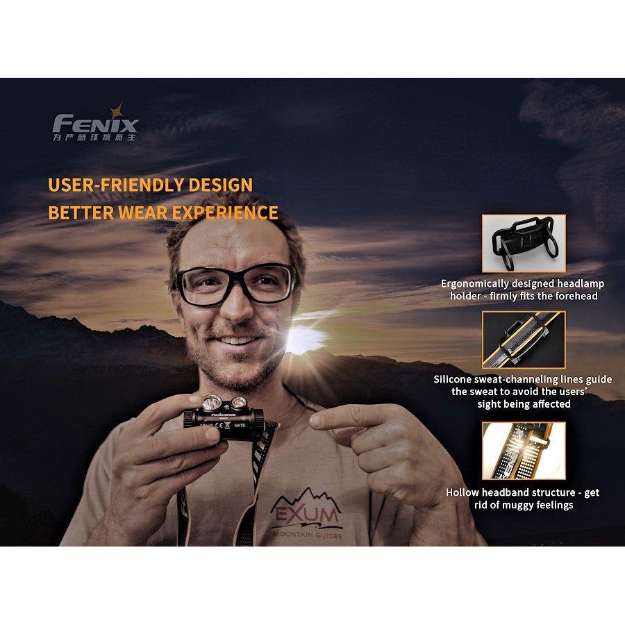 Fenix HM65R 1400 Lumens Rechargeable Headtorch - Hill and Dale Outdoors